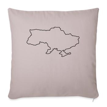 Ukraine Outline - Sofa pillowcase 17,3'' x 17,3'' (45 x 45 cm) - light taupe - Front