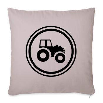 Tractor Symbol - Sofa pillowcase 17,3'' x 17,3'' (45 x 45 cm) - light taupe - Front