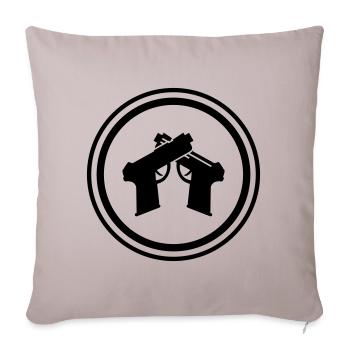 Pistole Symbol - Sofakissenbezug 45 x 45 cm - helles Taupe - Vorne