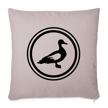 Animal canard - Housse de coussin décorative 45 x 45 cm - taupe clair - Devant