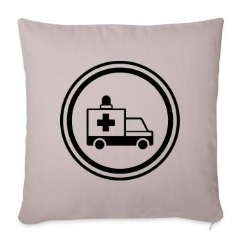 Krankenwagen Ambulance - Sofa pillowcase 17,3'' x 17,3'' (45 x 45 cm) - light taupe - Front