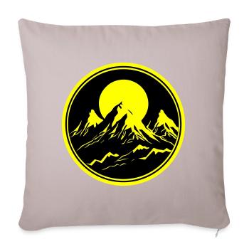 Mountains Nature Mountains Silhouette - Sofa pillowcase 17,3'' x 17,3'' (45 x 45 cm) - light taupe - Front