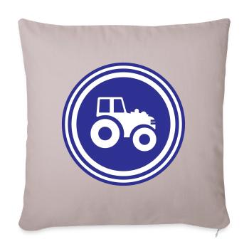 Tractor Symbol - Sofa pillowcase 17,3'' x 17,3'' (45 x 45 cm) - light taupe - Front