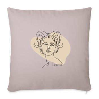 "Capricorn" zodiac sign Capricorn - Sofa pillowcase 17,3'' x 17,3'' (45 x 45 cm) - light taupe - Front