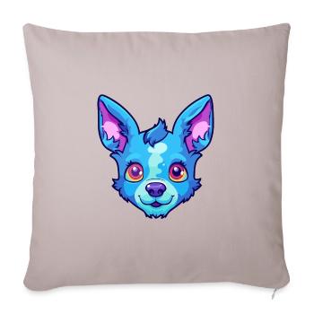 Blue Heeler Dog Breed Cartoon Kawaii Illustration - Sofa pillowcase 17,3'' x 17,3'' (45 x 45 cm) - light taupe - Front