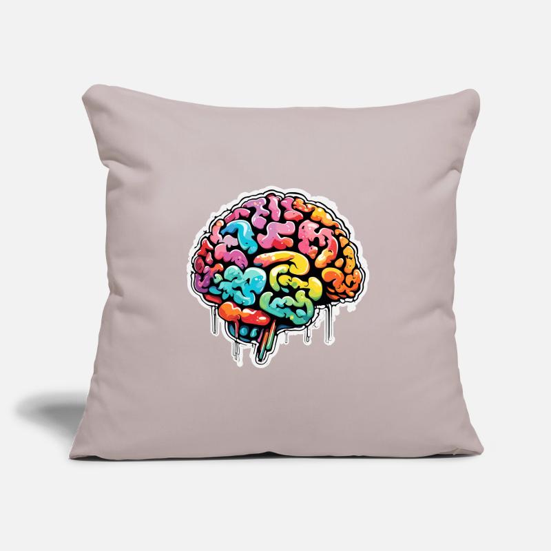 Brain / Knowledge / Intelligence / Clever / Thinking Sofa pillowcase 17,3'' x 17,3'' (45 x 45 cm)