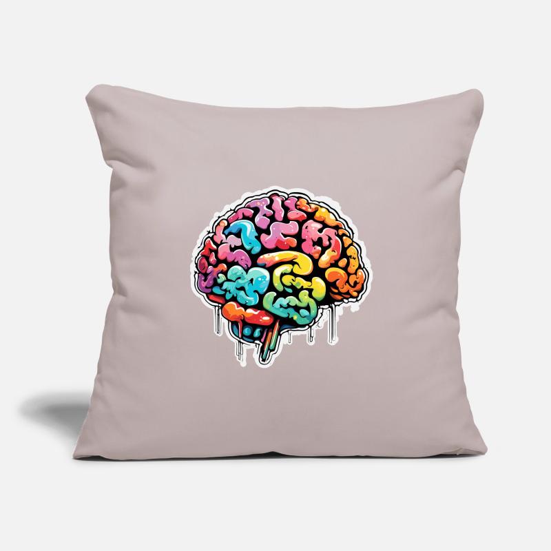 Brain / Knowledge / Intelligence / Clever / Thinking Sofa pillowcase 17,3'' x 17,3'' (45 x 45 cm)
