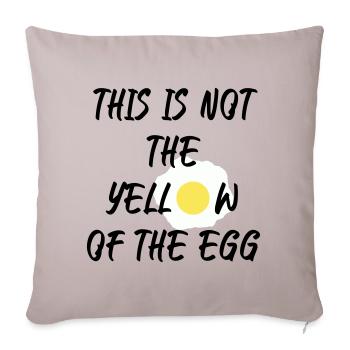 This is not the yellow of the egg - Sofakissenbezug 45 x 45 cm - helles Taupe - Vorne