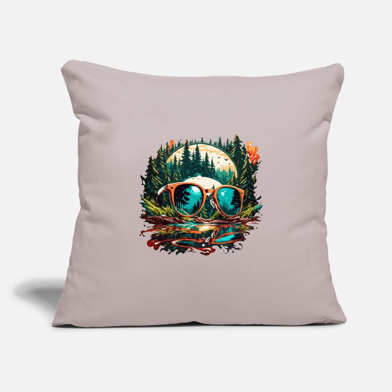 Sunglasses / Reflection / Forest / Reflection Sofa pillowcase 17,3'' x 17,3'' (45 x 45 cm)