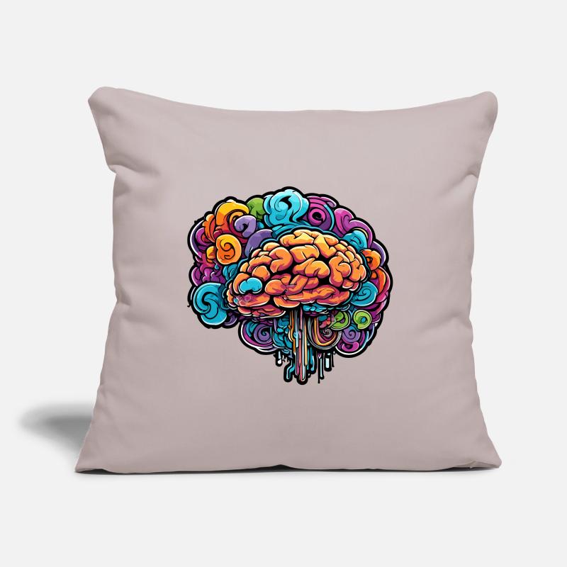 Brain / Knowledge / Intelligence / Clever / Thinking Sofa pillowcase 17,3'' x 17,3'' (45 x 45 cm)