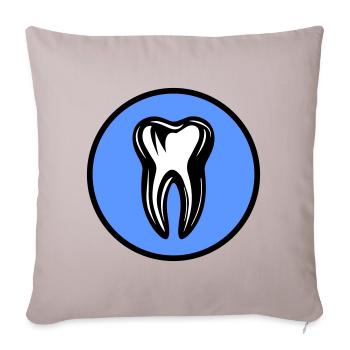 Icône de dentiste dentaire - Housse de coussin décorative 45 x 45 cm - taupe clair - Devant