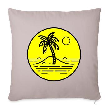 Palm Trees Island Symbol Beach - Sofa pillowcase 17,3'' x 17,3'' (45 x 45 cm) - light taupe - Front