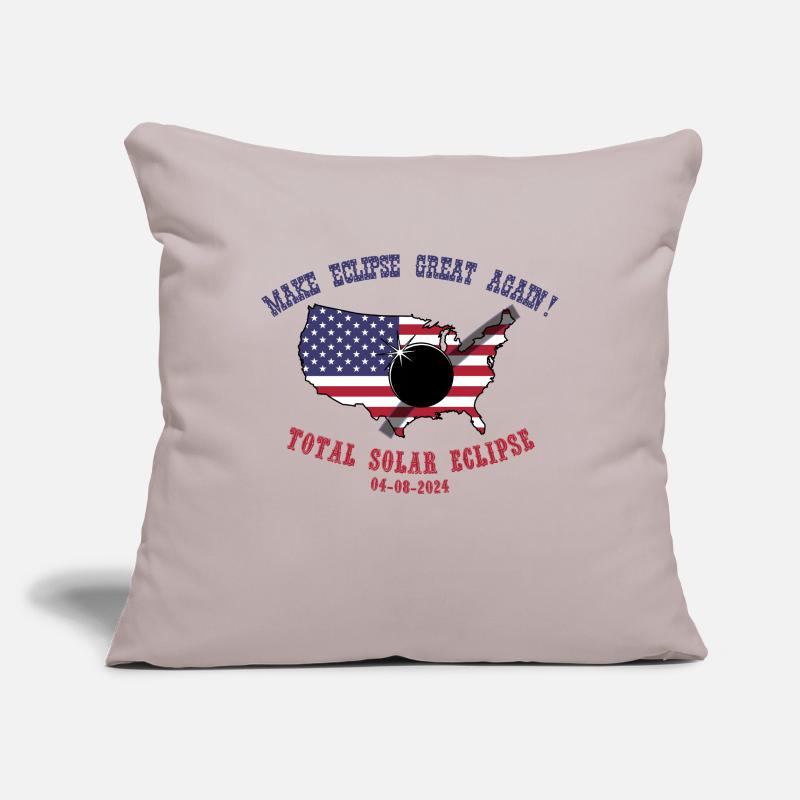 Total Solar Eclipse 2024 Sofa pillowcase 17,3'' x 17,3'' (45 x 45 cm)
