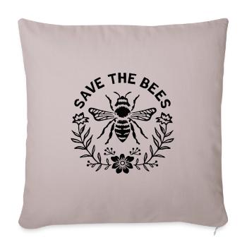 Save the bees - Sofa pillowcase 17,3'' x 17,3'' (45 x 45 cm) - light taupe - Front