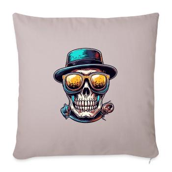 Skull / Skull / Skeleton / Gothic / Tattoo - Sofa pillowcase 17,3'' x 17,3'' (45 x 45 cm) - light taupe - Front