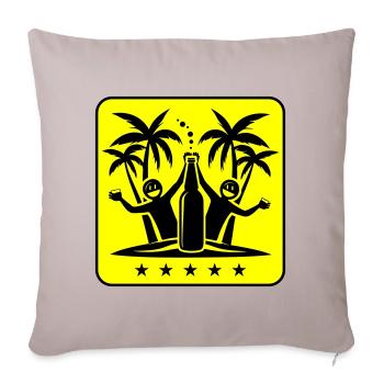 Fête de Noël à Palm Trees Beach - Housse de coussin décorative 45 x 45 cm - taupe clair - Devant