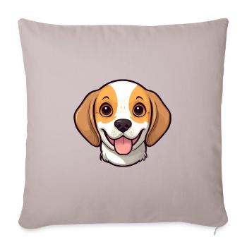 Beagle Dog Breed Watercolor Cartoon Kawaii Clipart - Sofa pillowcase 17,3'' x 17,3'' (45 x 45 cm) - light taupe - Front