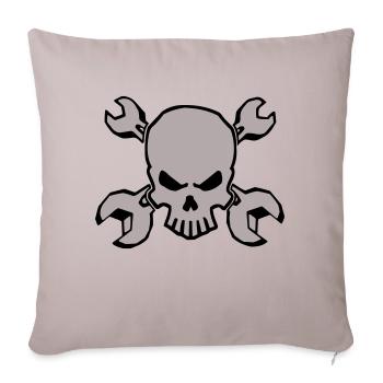 CRÂNE D’OUTIL - 2C - Housse de coussin décorative 45 x 45 cm - taupe clair - Devant