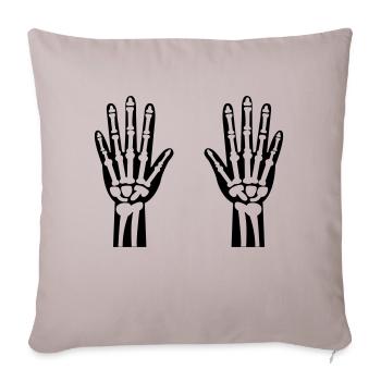 Skeleton Hands 01 - Sofa pillowcase 17,3'' x 17,3'' (45 x 45 cm) - light taupe - Front