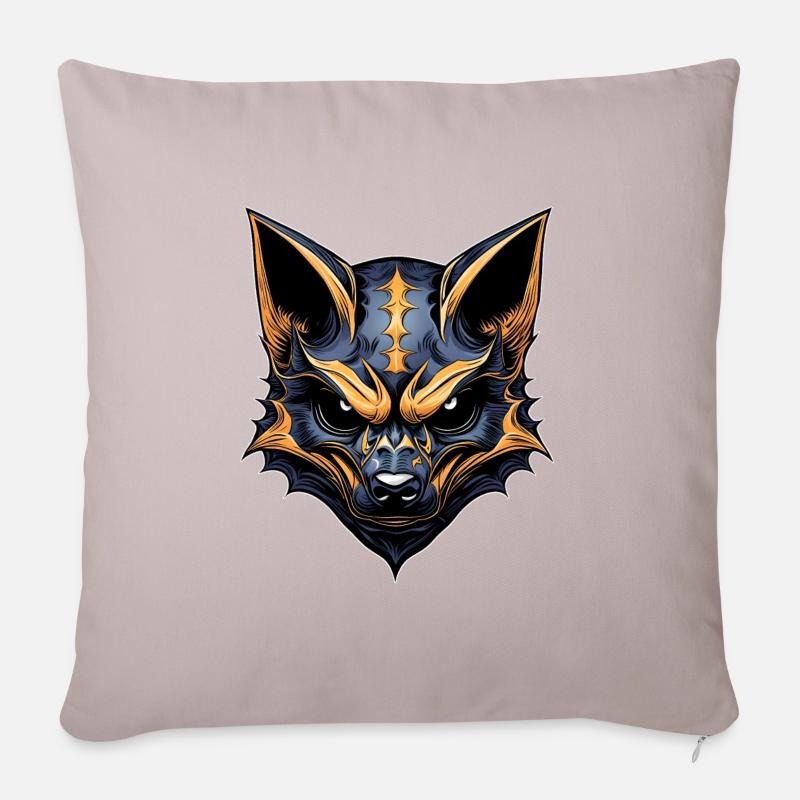 An adventurous bat - Sofa pillowcase 17,3'' x 17,3'' (45 x 45 cm) - light taupe