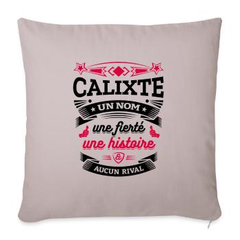 CALIXTE UN NOM UNE FIERTÉ AUCUN RIVAL - Housse de coussin décorative 45 x 45 cm - taupe clair - Devant