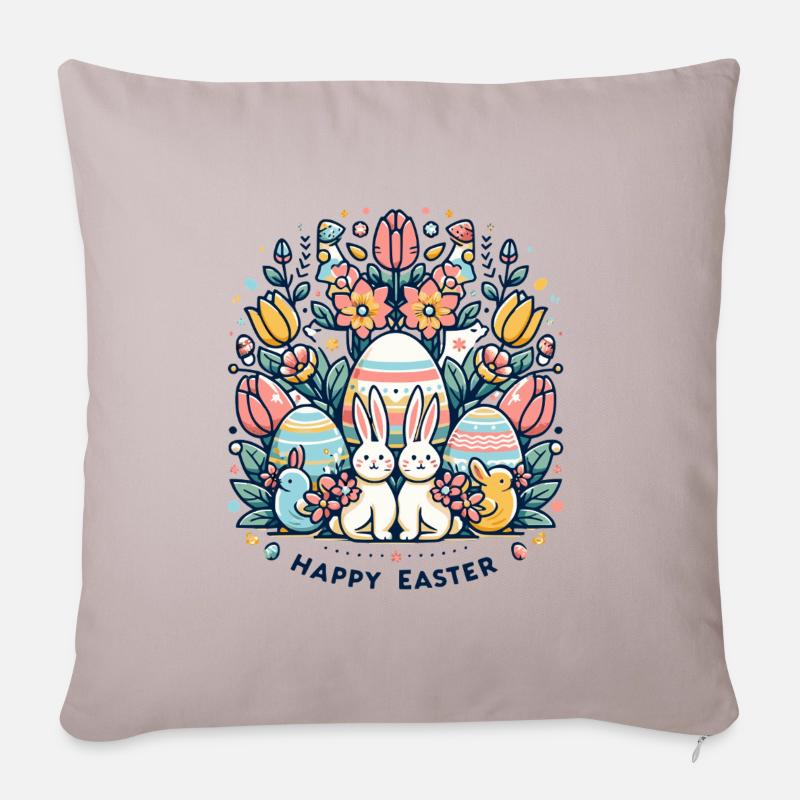 Happy Ester - Sofakissenbezug 45 x 45 cm - helles Taupe