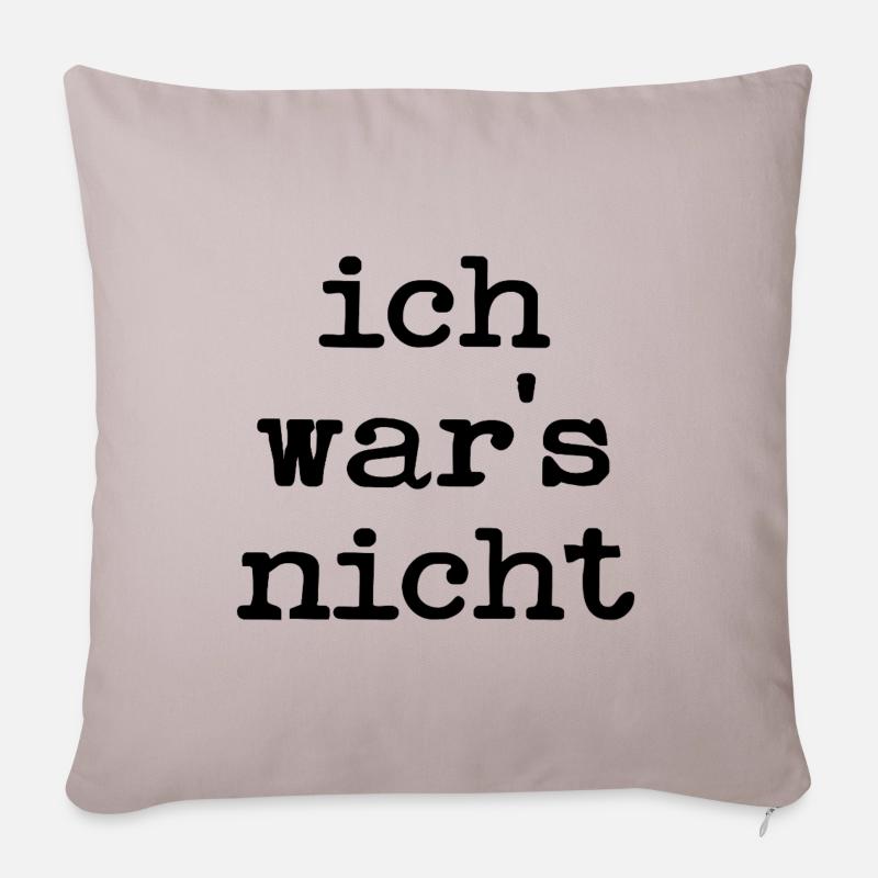 UNSCHULDIG LUSTIGE SPRÜCHE UNSCHULD - Sofakissenbezug 45 x 45 cm - helles Taupe