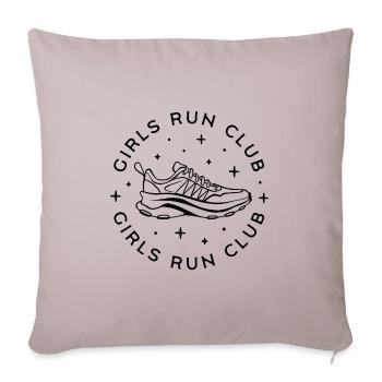 Girls run running club squad women - Sofa pillowcase 17,3'' x 17,3'' (45 x 45 cm) - light taupe - Front