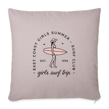Girls surf trip summer vacation surfers - Sofa pillowcase 17,3'' x 17,3'' (45 x 45 cm) - light taupe - Front