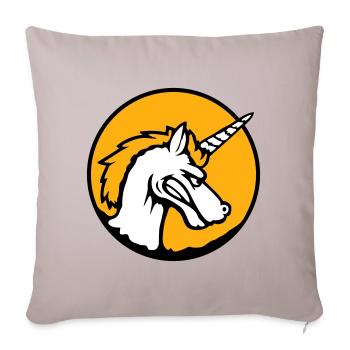 Unicorn Evil Angry Attack Teeth Grinding Sour - Sofa pillowcase 17,3'' x 17,3'' (45 x 45 cm) - light taupe - Front