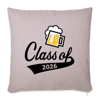 Promotion 2026 (Promotion diplômée / Bière / 3C POS) - Housse de coussin décorative 45 x 45 cm - taupe clair - Devant