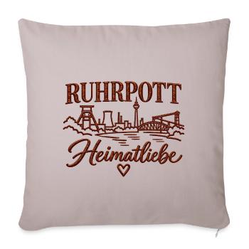 Ruhrpott Heimatliebe Industriekultur - Sofakissenbezug 45 x 45 cm - helles Taupe - Vorne