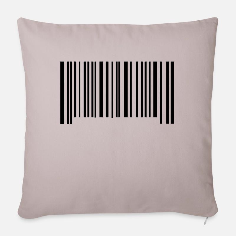 barcode - Sofakissenbezug 45 x 45 cm - helles Taupe