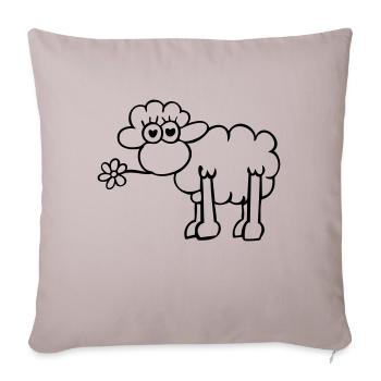 verliebtes Schaf 1farb - Housse de coussin décorative 45 x 45 cm - taupe clair - Devant