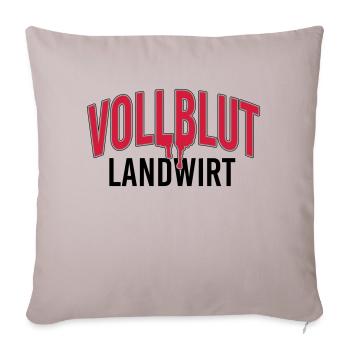 Vollblut Landwirt - Sofakissenbezug 45 x 45 cm - helles Taupe - Vorne