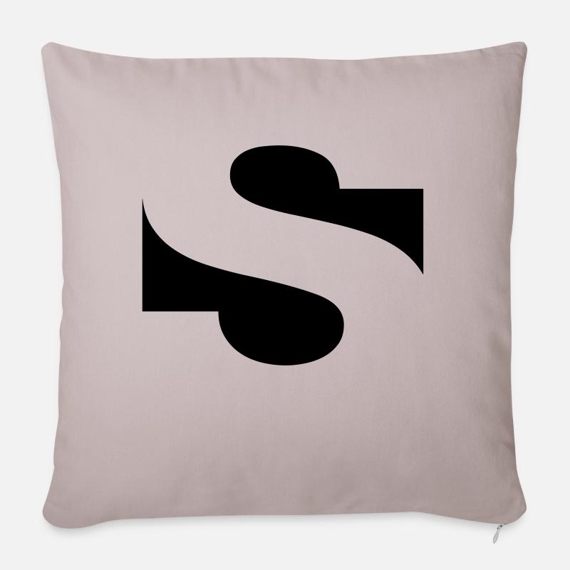 negative s - Sofakissenbezug 45 x 45 cm - helles Taupe