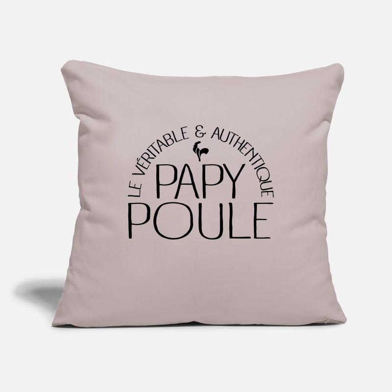 Papy Poule Housse de coussin décorative 45 x 45 cm