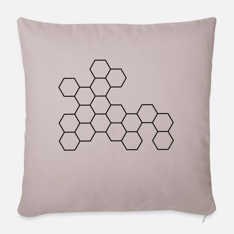 Waben - Sofakissenbezug 45 x 45 cm - helles Taupe