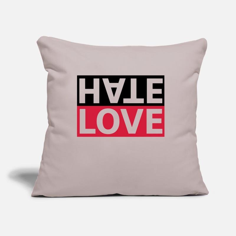 Hate Love hate love statement Sofa pillowcase 17,3'' x 17,3'' (45 x 45 cm)