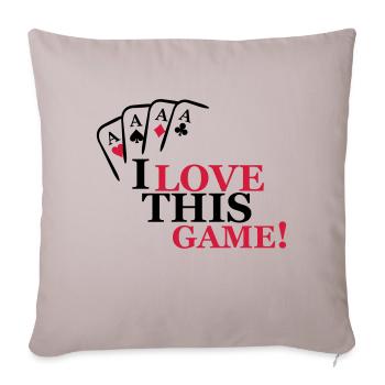 I love this game Cards - Sofakissenbezug 45 x 45 cm - helles Taupe - Vorne