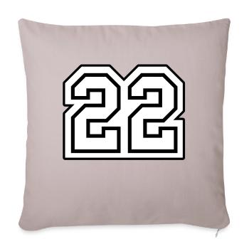 22 - Sofakissenbezug 45 x 45 cm - helles Taupe - Vorne