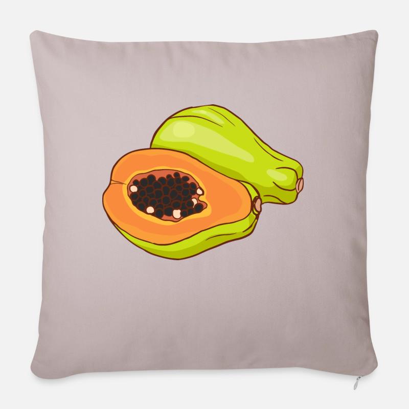 Papaya Melon Tree Papaya Tree - Sofa pillowcase 17,3'' x 17,3'' (45 x 45 cm) - light taupe