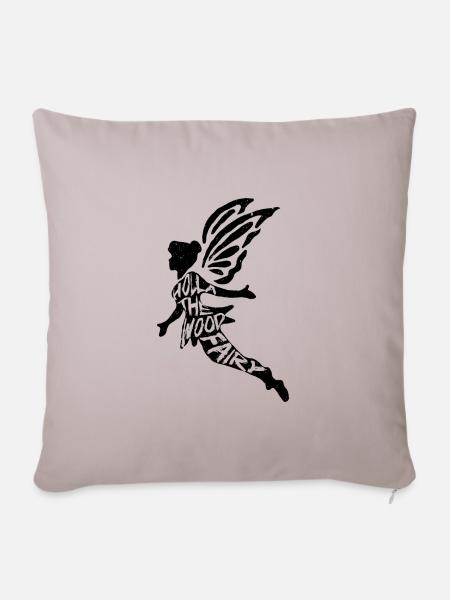 Denglisch - Sofakissenbezug 45 x 45 cm - helles Taupe