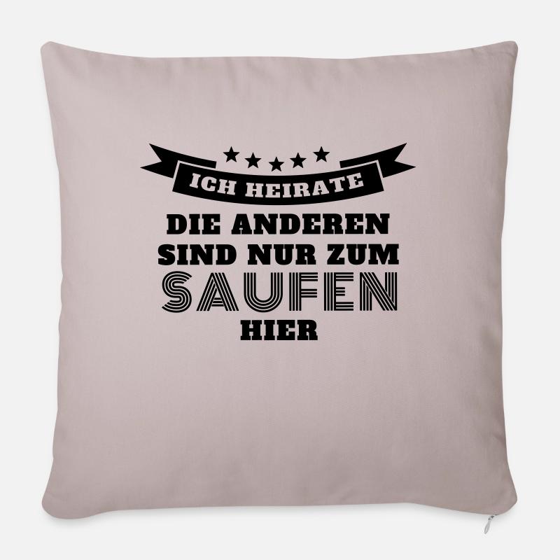 jungesellenabschied braeutigam braut - Sofakissenbezug 45 x 45 cm - helles Taupe