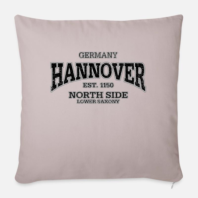 Hannover (black oldstyle) - Sofakissenbezug 45 x 45 cm - helles Taupe