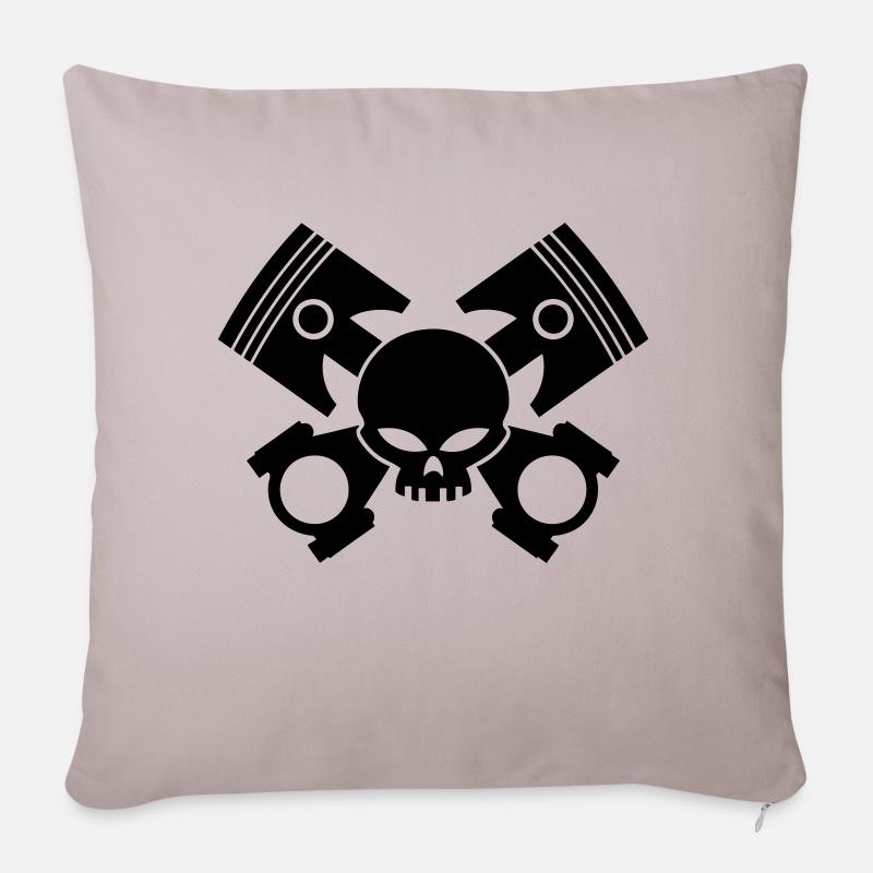 pistons - rods and skull - Sofakissenbezug 45 x 45 cm - helles Taupe