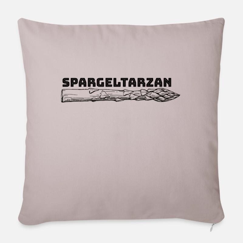 Spargeltarzan - Sofakissenbezug 45 x 45 cm - helles Taupe