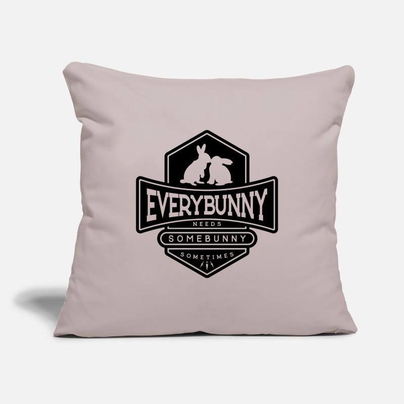 Jeder Hase braucht einen Hasen kuscheln Schwarz Sofakissenbezug 45 x 45 cm