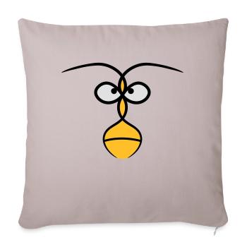 Face Tribal - Housse de coussin décorative 45 x 45 cm - taupe clair - Devant