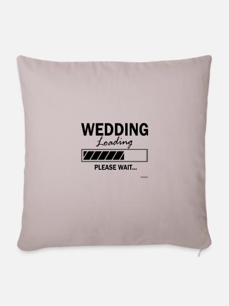 Hochzeit Junggesellenabschied Ehe Liebe Geschenk - Sofakissenbezug 45 x 45 cm - helles Taupe